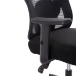 ΚΑΡΕΚΛΑ ΓΡΑΦΕΙΟΥ MEXER HM1195.01 ΜΑΥΡΟ MESH-ΜΕΤΑΛ.ΒΑΣΗ-NYLON ΣΚΕΛΕΤΟΣ 68x70x136Υεκ. - Image 9