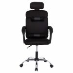 ΚΑΡΕΚΛΑ ΓΡΑΦΕΙΟΥ CRONER HM1196.01 ΜΑΥΡΟ MESH-ΜΕΤΑΛ.ΒΑΣΗ-NYLON ΣΚΕΛΕΤΟΣ 58x99x120Υεκ. - Image 3