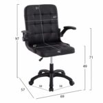 ΚΑΡΕΚΛΑ ΓΡΑΦΕΙΟΥ PORTIMA HM1197.01 ΜΑΥΡΟ PVC-NYLON ΣΚΕΛΕΤΟΣ & ΒΑΣΗ 69x57x97Υεκ. - Image 2