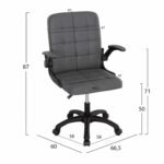 ΚΑΡΕΚΛΑ ΓΡΑΦΕΙΟΥ PORTIMA HM1197.03 ΓΚΡΙ PVC-ΜΑΥΡΟΣ NYLON ΣΚΕΛΕΤΟΣ & ΒΑΣΗ 66.5x60x97Υεκ - Image 2