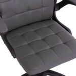 ΚΑΡΕΚΛΑ ΓΡΑΦΕΙΟΥ PORTIMA HM1197.03 ΓΚΡΙ PVC-ΜΑΥΡΟΣ NYLON ΣΚΕΛΕΤΟΣ & ΒΑΣΗ 66.5x60x97Υεκ - Image 7