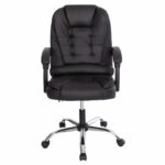 ΚΑΡΕΚΛΑ ΓΡΑΦΕΙΟΥ LAGOM HM1198 ΜΑΥΡO PVC-ΜΕΤΑΛ.ΒΑΣΗ-ΜΑΥΡΟ NYLON ΣΚΕΛΕΤΟΣ 60x70x104Υεκ - Image 3