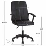 ΚΑΡΕΚΛΑ ΓΡΑΦΕΙΟΥ NIM HM1200.01 ΜΑΥΡΟ PVC-ΜΑΥΡΟΣ ΣΚΕΛΕΤΟΣ & ΒΑΣΗ NYLON 58x65x100Υεκ - Image 2