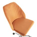 ΚΑΡΕΚΛΑ ΓΡΑΦΕΙΟΥ HOLLIS HM9008.04 ΠΟΡΤΟΚΑΛΙ ΒΕΛΟΥΔΟ-ΜΕΤΑΛ.ΠΟΔΙ 58x58x85Υεκ. - Image 7