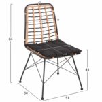 ΚΑΡΕΚΛΑ ΜΕΤΑΛΛΙΚΗ ALLEGRA HM5691.11 WICKER ΜΠΕΖ-ΜΑΥΡΟ 51x54x84Υεκ. - Image 2