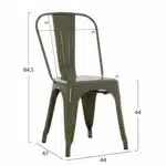 ΚΑΡΕΚΛΑ ΜΕΤΑΛΛΙΚΗ MELITA-PRO HM8641.43 ΣΕ DARK OLIVE GREEN 44x47x84.5Υεκ. - Image 2