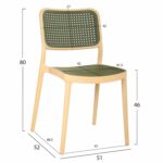 ΚΑΡΕΚΛΑ ΠΟΛΥΠΡΟΠΥΛΕΝΙΟΥ MEKO HM5934.04 ΜΠΕΖ ΜΕ OLIVE GREEN ΨΑΘΑ 41x49x102Υ εκ. - Image 2