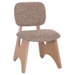 ΚΑΡΕΚΛΑ ΤΡΑΠΕΖΑΡΙΑΣ BELLISI HM18248.01 ΚΑΦΕ ΥΦΑΣΜΑ-PLYWOOD ΧΡΩΜΑ ΔΡΥΟΣ 53x56x78Υεκ.