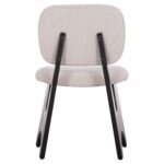 ΚΑΡΕΚΛΑ ΤΡΑΠΕΖΑΡΙΑΣ BELLISI HM18248.02 ΕΚΡΟΥ ΥΦΑΣΜΑ-PLYWOOD ΣΕ ΜΑΥΡΟ 53x56x78Υεκ. - Image 6