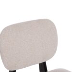 ΚΑΡΕΚΛΑ ΤΡΑΠΕΖΑΡΙΑΣ BELLISI HM18248.02 ΕΚΡΟΥ ΥΦΑΣΜΑ-PLYWOOD ΣΕ ΜΑΥΡΟ 53x56x78Υεκ. - Image 7