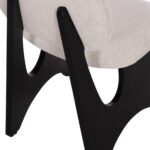 ΚΑΡΕΚΛΑ ΤΡΑΠΕΖΑΡΙΑΣ BELLISI HM18248.02 ΕΚΡΟΥ ΥΦΑΣΜΑ-PLYWOOD ΣΕ ΜΑΥΡΟ 53x56x78Υεκ. - Image 10
