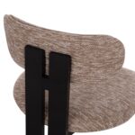 ΚΑΡΕΚΛΑ ΤΡΑΠΕΖΑΡΙΑΣ KARVO HM18252.03 ΚΑΦΕ ΥΦΑΣΜΑ--ΞΥΛΟ ΣΕ ΜΑΥΡΟ 57x50x78,5Υεκ. - Image 10