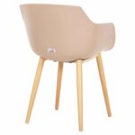 ΚΑΡΕΚΛΑ ΤΡΑΠΕΖΑΡΙΑΣ LUCIE HM8242.11 CAPUCCINO PP-ΜΕΤΑΛ. ΠΟΔΙΑ ΟΨΗ ΞΥΛΟΥ 56x55,5x80Υεκ - Image 5