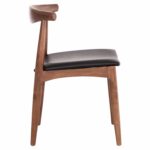 KΑΡΕΚΛΑ ΤΡΑΠΕΖΑΡΙΑΣ ALOR HM9947.03 RUBBERWOOD ΚΑΡΥΔΙ-ΜΑΥΡΟ PU 55x51x75Υεκ - Image 4