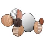 ΚΑΘΡΕΠΤΗΣ ΤΟΙΧΟΥ ΣΤΡΟΓΓΥΛΟΣ DAVION HM4217 MDF-BLACK METAL 123x5x63Υεκ. - Image 3