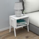 ΚΟΜΟΔΙΝΟ JAKE HM18182.01 ΜΕΛΑΜΙΝΗ ΣΕ ΛΕΥΚΟ 48x35x49Υεκ. - Image 2