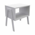 ΚΟΜΟΔΙΝΟ JAKE HM18182.01 ΜΕΛΑΜΙΝΗ ΣΕ ΛΕΥΚΟ 48x35x49Υεκ.