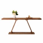 ΚΟΝΣΟΛΑ ΑΠΟ ΞΥΛΟ ΤΕΑΚ ΦΥΣΙΚΟ ΧΡΩΜΑ HM9555 220x50x90Υεκ. - Image 3