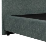 ΚΡΕΒΑΤΙ MALENA ΑΠΟ ΠΡΑΣΙΝΟ ΥΦΑΣΜΑ Τ. NUBUK HM651.27 ΓΙΑ ΣΤΡΩΜΑ 90x200 εκ. - Image 4