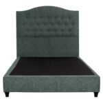 ΚΡΕΒΑΤΙ MALENA ΑΠΟ ΠΡΑΣΙΝΟ ΥΦΑΣΜΑ τύπου NUBUCK, HM647.27 ΓΙΑ ΣΤΡΩΜΑ 120x200 εκ. - Image 4