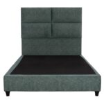 ΚΡΕΒΑΤΙ MILO ΑΠΟ ΠΡΑΣΙΝΟ ΥΦΑΣΜΑ τύπου NUBUCK HM646.27 ΓΙΑ ΣΤΡΩΜΑ 120x200 εκ. - Image 4