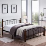 ΚΡΕΒΑΤΙ ΔΙΠΛΟ SUZIE HM585 ΓΙΑ ΣΤΡΩΜΑ 150x200 εκ. ΜΕΤΑΛΛΟ ΞΥΛΟ - Image 2