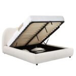 ΚΡΕΒΑΤΙ ΔΙΠΛΟ ΜΕ ΑΠΟΘ.ΧΩΡΟ KALLY HM729.03 ΜΠΕΖ FAUX FUR ΥΦΑΣΜΑ--ΣΤΡΩΜΑ 160x200εκ - Image 6