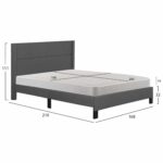 ΚΡΕΒΑΤΙ ΔΙΠΛΟ & ΣΤΡΩΜΑ TRILLOP HM21202.12 ΓΚΡΙ ΥΦΑΣΜΑ--ΓΙΑ 160x200εκ - Image 3