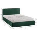 ΚΡΕΒΑΤΙ ΔΙΠΛΟ & ΣΤΡΩΜΑ ALLIE HM21273.03 ΚΥΠΑΡΙΣΣΙ ΒΕΛΟΥΔΟ ΜΕ ΑΠΟΘ.ΧΩΡΟ--160x200εκ - Image 3