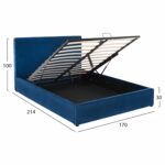 ΚΡΕΒΑΤΙ ALLIE HM584.18 160Χ200 ΜΕ ΑΠΟΘΗΚΕΥΤΙΚΟ ΧΩΡΟ-ΜΠΛΕ ΒΕΛΟΥΔΟ - Image 3
