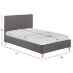 ΚΡΕΒΑΤΙ ΜΕ ΣΤΡΩΜΑ MAYLIN HM21281.03 ΓΚΡΙ ΥΦΑΣΜΑ--ΓΙΑ 120x200εκ - Image 3