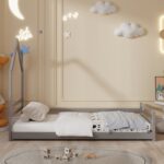 ΚΡΕΒΑΤΙ ΠΑΙΔΙΚΟ HOUSER HM676.05 τ.MONTESSORI ΞΥΛΟ ΠΕΥΚΟ ΓΚΡΙ- 190x90εκ - Image 5