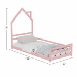 ΚΡΕΒΑΤΙ ΠΑΙΔΙΚΟ HOUSER HM676.06 τ.MONTESSORI ΞΥΛΟ ΠΕΥΚΟ ΡΟΖ- 190x90εκ - Image 3