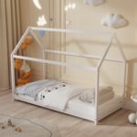 ΚΡΕΒΑΤΙ ΠΑΙΔΙΚΟ PEPE HM677.03 τ.MONTESSORI ΞΥΛΟ ΠΕΥΚΟ ΛΕΥΚΟ- 190x90εκ - Image 2