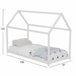 ΚΡΕΒΑΤΙ ΠΑΙΔΙΚΟ PEPE HM677.03 τ.MONTESSORI ΞΥΛΟ ΠΕΥΚΟ ΛΕΥΚΟ- 190x90εκ - Image 3
