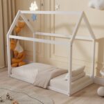 ΚΡΕΒΑΤΙ ΠΑΙΔΙΚΟ PEPE HM678.03 τ.MONTESSORI ΞΥΛΟ ΠΕΥΚΟ ΛΕΥΚΟ- 140x70εκ - Image 2