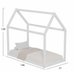 ΚΡΕΒΑΤΙ ΠΑΙΔΙΚΟ PEPE HM678.03 τ.MONTESSORI ΞΥΛΟ ΠΕΥΚΟ ΛΕΥΚΟ- 140x70εκ - Image 3