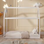 ΚΡΕΒΑΤΙ ΠΑΙΔΙΚΟ PEPE HM678.03 τ.MONTESSORI ΞΥΛΟ ΠΕΥΚΟ ΛΕΥΚΟ- 140x70εκ - Image 4