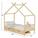 ΚΡΕΒΑΤΙ ΠΑΙΔΙΚΟ KLARICE HM680.01 τ.MONTESSORI-2 ΣΥΡΤΑΡΙΑ-ΞΥΛΟ ΠΕΥΚΟ ΦΥΣΙΚΟ-190x90εκ - Image 3