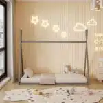 ΚΡΕΒΑΤΙ ΠΑΙΔΙΚΟ MUNK HM681.05 τ.MONTESSORI ΜΑΣΙΦ ΞΥΛΟ ΠΕΥΚΟΥ ΓΚΡΙ- 190x90εκ - Image 5