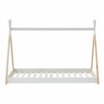 ΚΡΕΒΑΤΙ ΠΑΙΔΙΚΟ MUNK HM699.03 τ.MONTESSORI ΞΥΛΟ ΠΕΥΚΟΥ ΦΥΣΙΚΟ-ΛΕΥΚΟ- 190x90εκ - Image 4