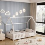 ΚΡΕΒΑΤΙ ΠΑΙΔΙΚΟ ΜΕ ΚΑΓΚΕΛΑ PHYLLIS HM679.03 τ.MONTESSORI ΞΥΛΟ ΠΕΥΚΟ ΛΕΥΚΟ-190x90εκ. - Image 5