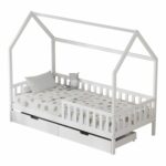 ΚΡΕΒΑΤΙ ΠΑΙΔΙΚΟ ΜΕ ΣΥΡΤΑΡΙΑ PHYLLIS HM724.03 τ.MONTESSORI ΛΕΥΚΟ 196x97x161Υεκ.
