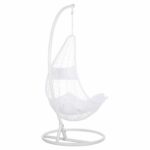 ΚΡΕΜΑΣΤΗ ΠΟΛΥΘΡΟΝΑ ΦΩΛΙΑ MILLIE HM5996.03 ΜΕΤΑΛΛΟ-ΣΥΝΘ.RATTAN ΛΕΥΚΟ Φ95x195Υεκ. - Image 5