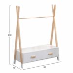 ΚΡΕΜΑΣΤΡΑ ΜΕ ΣΥΡΤΑΡΙΑ ΠΑΙΔΙΚH PASCHAL HM2491.03 ΜΕΛΑΜΙΝΗ-ΞΥΛΟ ΠΕΥΚΟΥ 80x40x130Υεκ - Image 3
