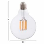 ΛΑΜΠΤΗΡΑΣ GLOBO LED FILAMENT 12W E27 3000K ΔΙΑΦΑΝΟΣ HM4049.01 - Image 2