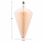 ΛΑΜΠΤΗΡΑΣ LED FILAMENT 8W E27 3000K GOLD COLOR DIMMABLE HM4054.02 - Image 2
