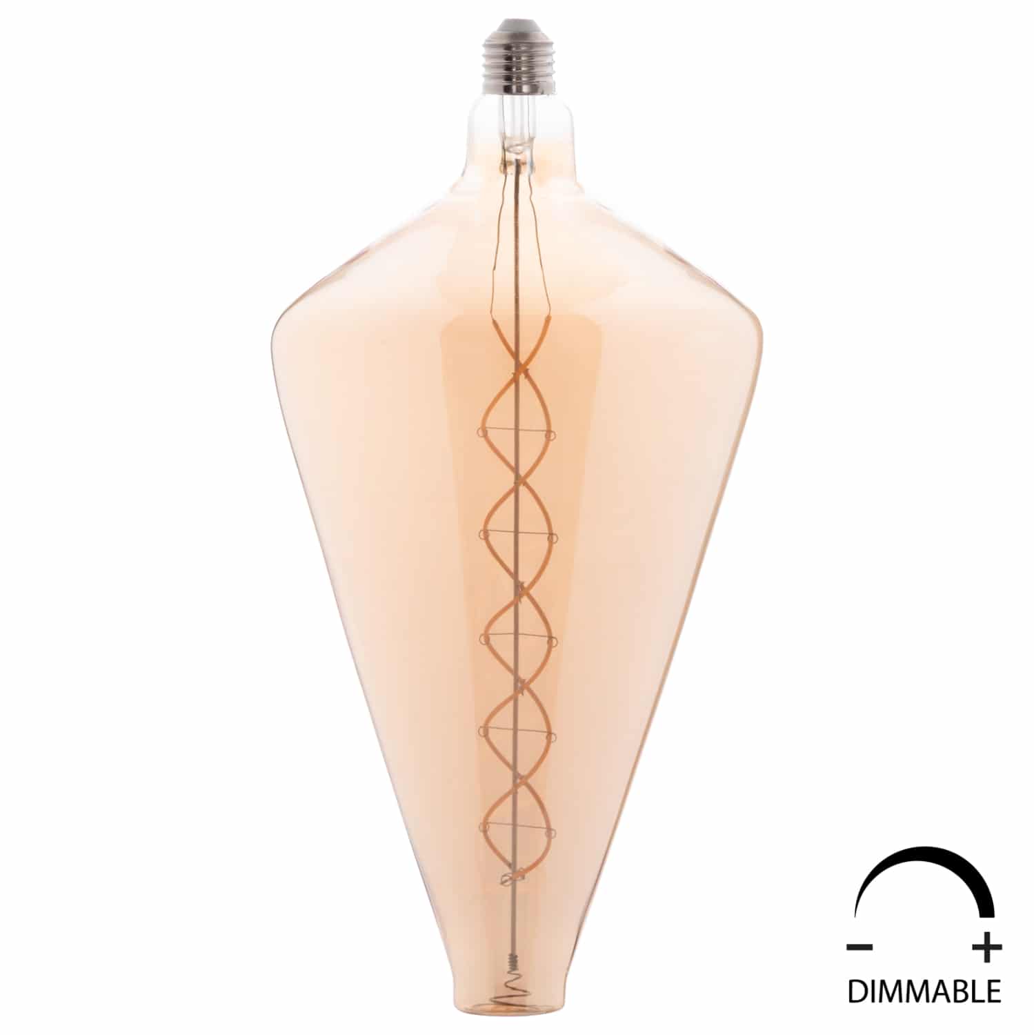 lamptiras-jhd-dhp-190-led-filament-8w-e2 ΛΑΜΠΤΗΡΑΣ LED FILAMENT 8W E27 3000K GOLD COLOR DIMMABLE HM4054.02 - Image 1