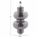 ΛΑΜΠΤΗΡΑΣ LED FILAMENT 8W E27 3000K SMOKE COLOR DIMMABLE HM4053.03 - Image 2