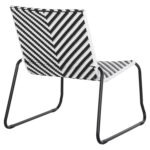 ΜΕΤΑΛΛΙΚΗ ΚΑΡΕΚΛΑ PONY HM6082 ΜΑΥΡΟ & ΑΣΠΡΟ ΣΥΝΘ.RATTAN 66x68x75Υεκ. - Image 5